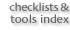 Main index of checklists &amp; tools